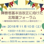 障害者基本法改正に向けた北海道フォーラム<br />～権利条約の時代にふさわしい基本法を！～