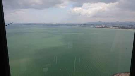 会場のすぐ隣の琵琶湖。琵琶湖は大きく迫力満点でした！