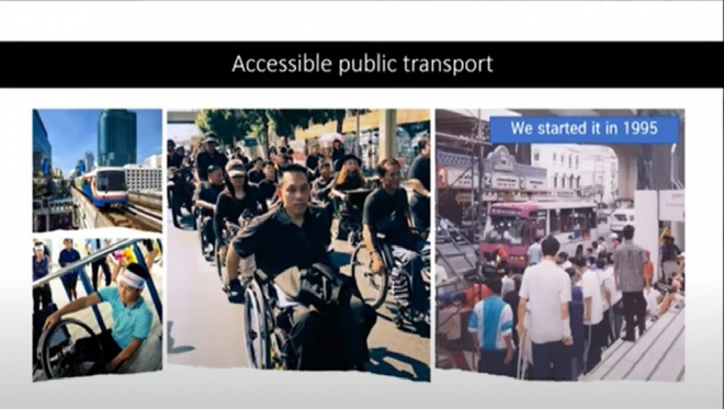 タイでの障害者によるアクセス運動