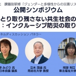 12月12日（月）JICA東北 課題別研修「ジェンダーと多様性からの災害リスク削減」 公開シンポジウム（DPI議長の平野が登壇します）