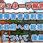 第14回オンラインミニ講座「ジュネーブ報告　国連障害者権利委員会　日本政府への総括所見について（後編）」