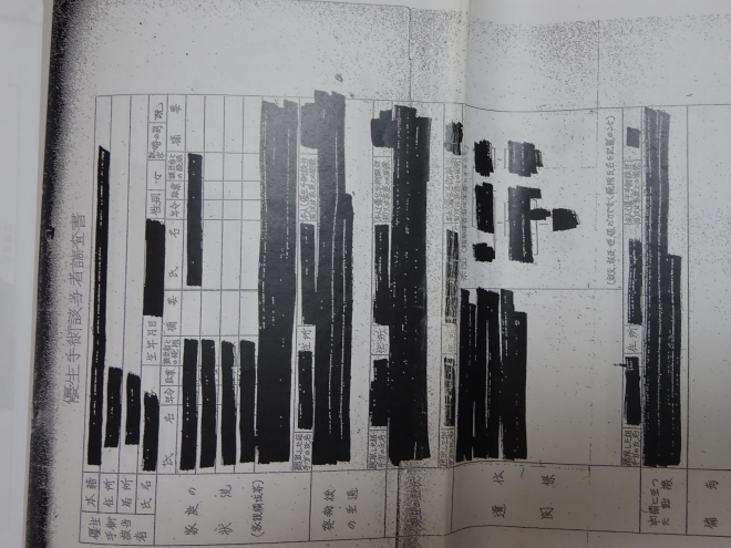 黒塗りの文書