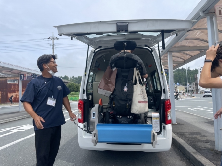 写真：駅までリフトカーでお迎えに来てくださいました